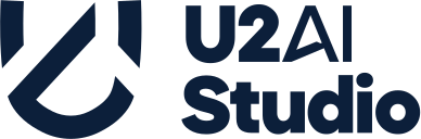 U2 AI Studio yatay (koyu)